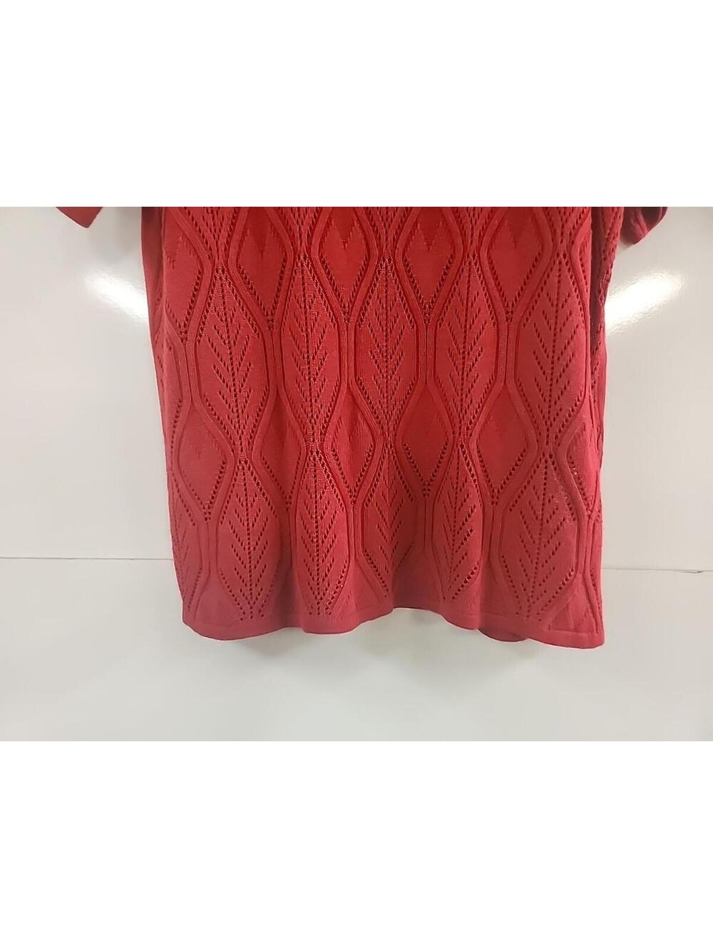 Women's Alfred Dunner Short Sleeve Sweater Size Small S Red - Picture 6 of 10